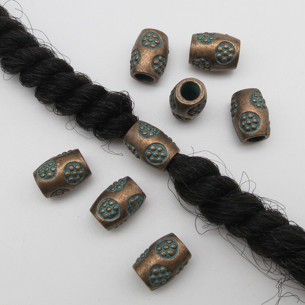 10pcs   Ÿ Ӹī  dreadlock  Ŭ ȸ  4.8mm   Ӹ /10pcs Red Copper Style hair braid dread dreadlock beads clips cuffs approx 4.8mm